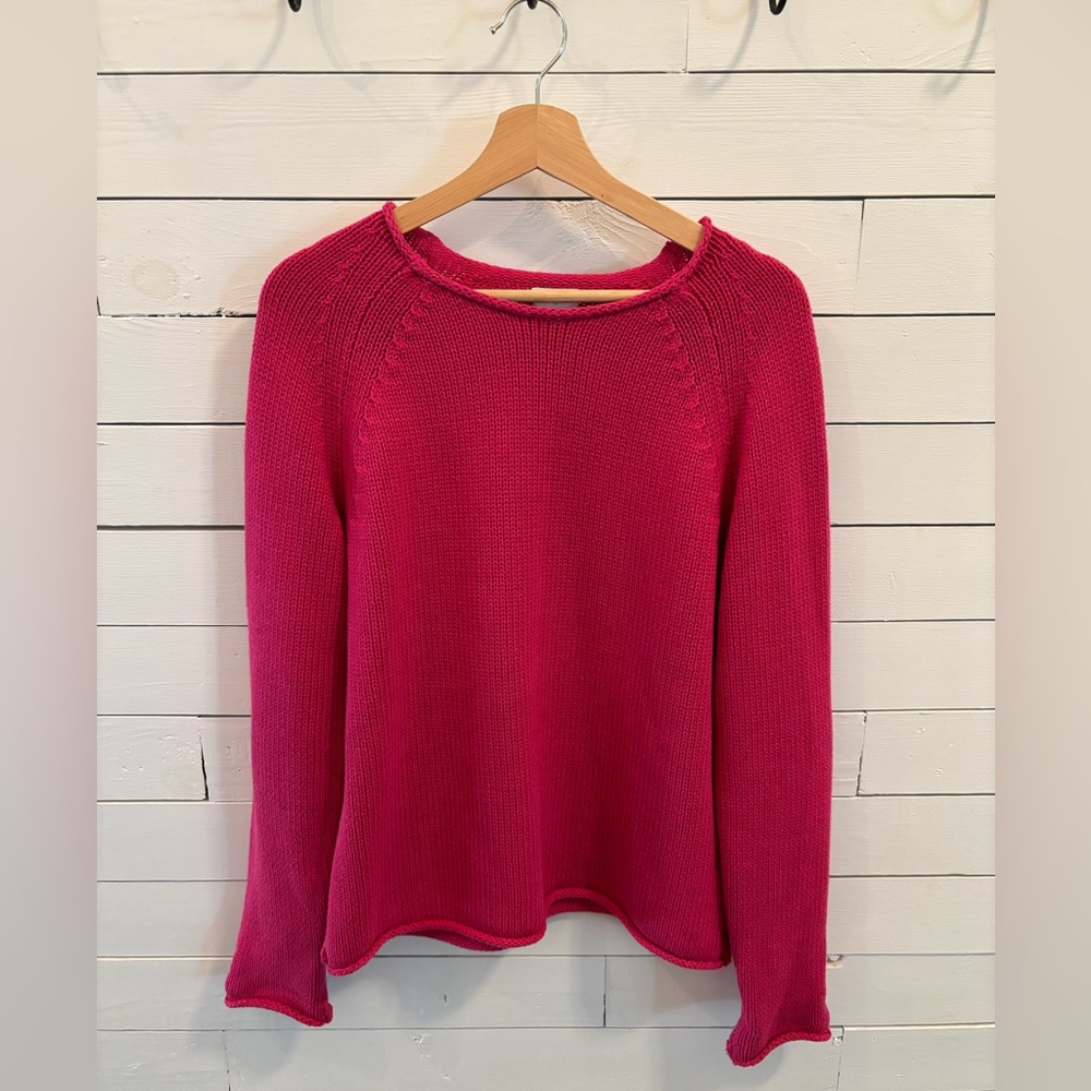 J.Crew Hot Pink Knit Sweater